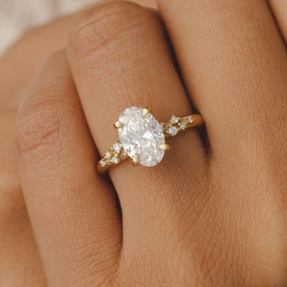 2 CT Round Three Stones Lab Grown Diamond Engagement Ring