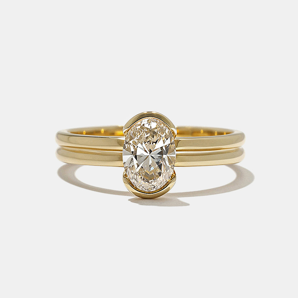 2 CT Round Three Stones Lab Grown Diamond Engagement Ring