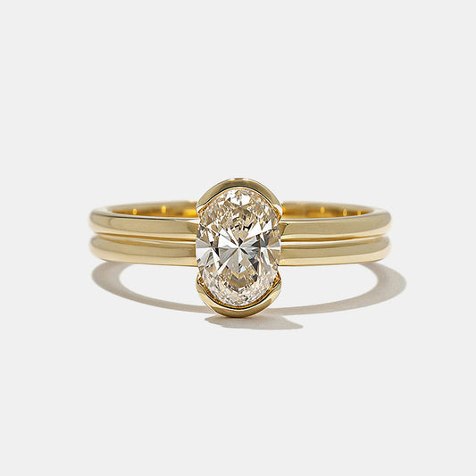 2 CT Round Three Stones Lab Grown Diamond Engagement Ring