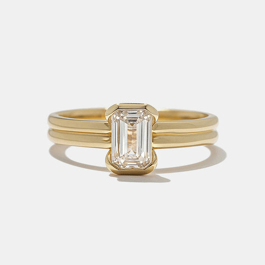 2 CT Round Three Stones Lab Grown Diamond Engagement Ring