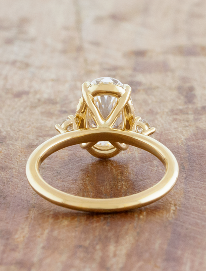 2 CT Round Three Stones Lab Grown Diamond Engagement Ring