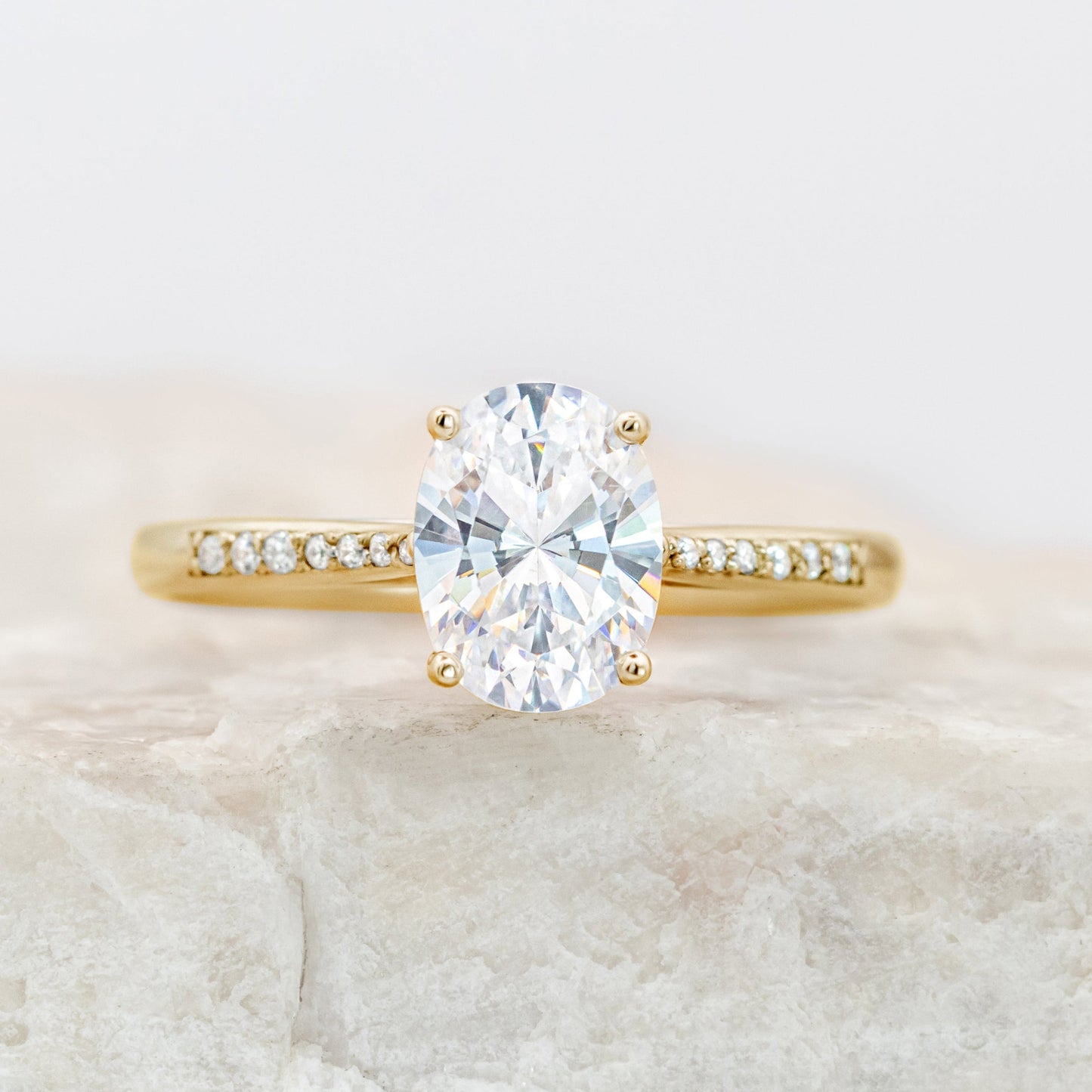 2 CT Round Three Stones Lab Grown Diamond Engagement Ring