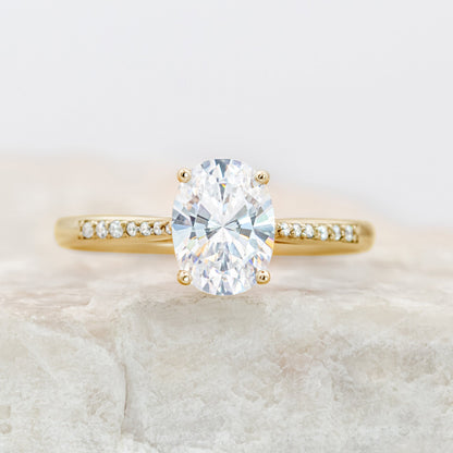 2 CT Round Three Stones Lab Grown Diamond Engagement Ring