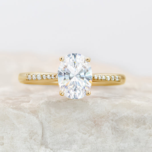2 CT Round Three Stones Lab Grown Diamond Engagement Ring
