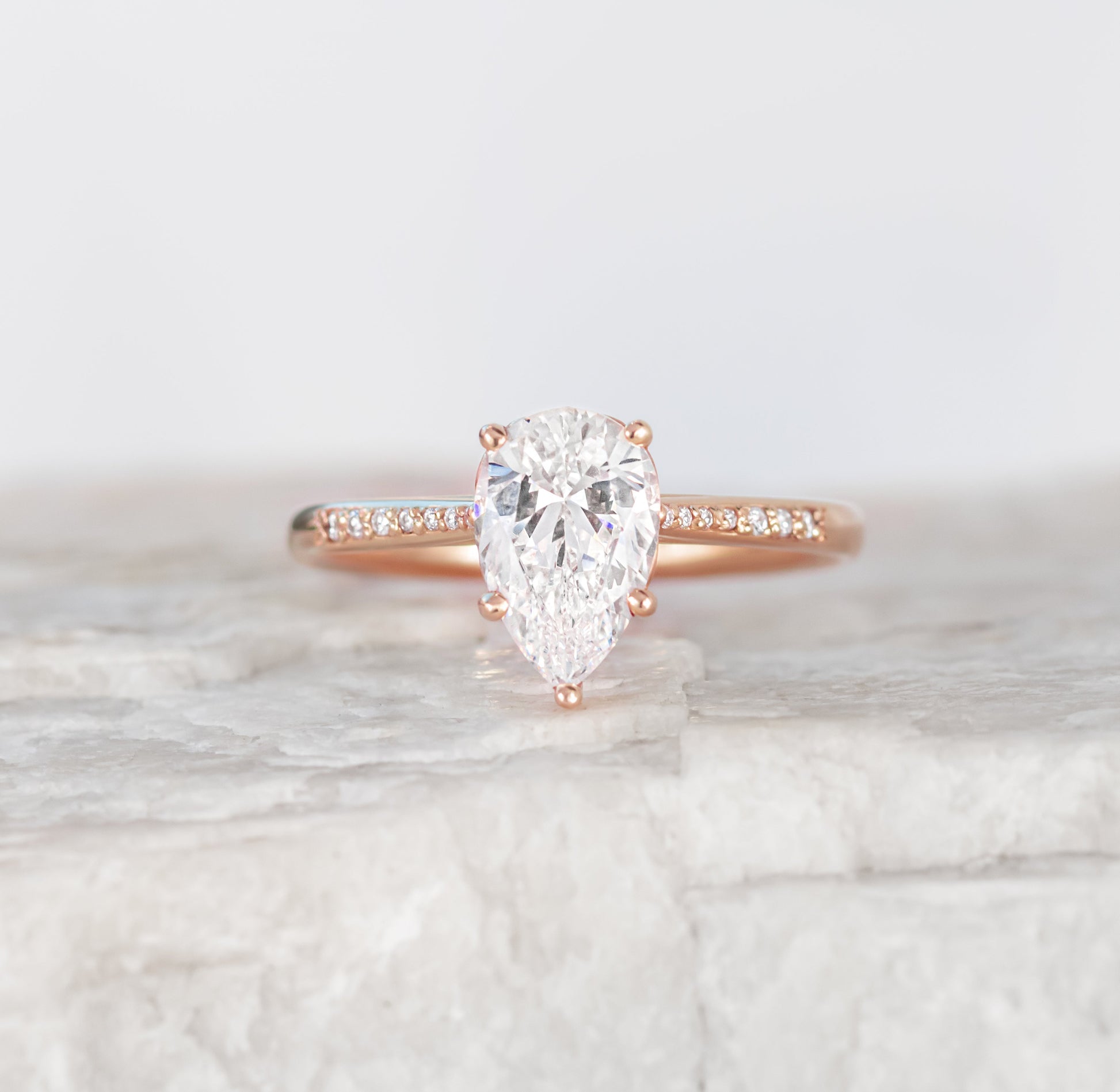 2 CT Round Three Stones Lab Grown Diamond Engagement Ring