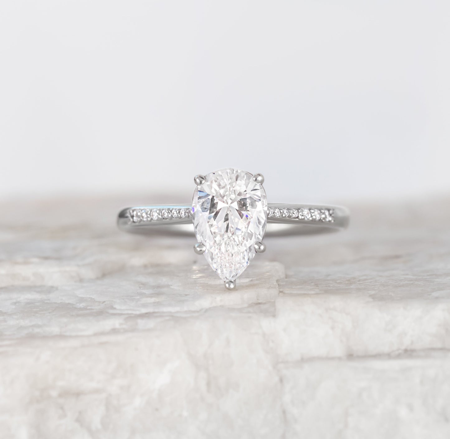 2 CT Round Three Stones Lab Grown Diamond Engagement Ring