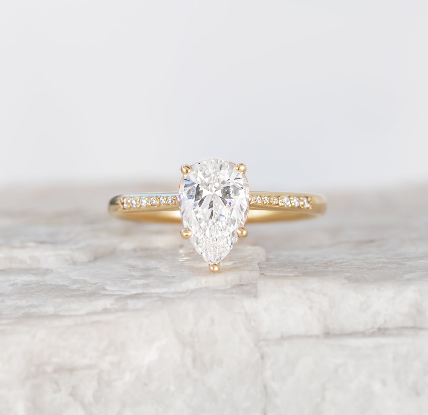 2 CT Round Three Stones Lab Grown Diamond Engagement Ring