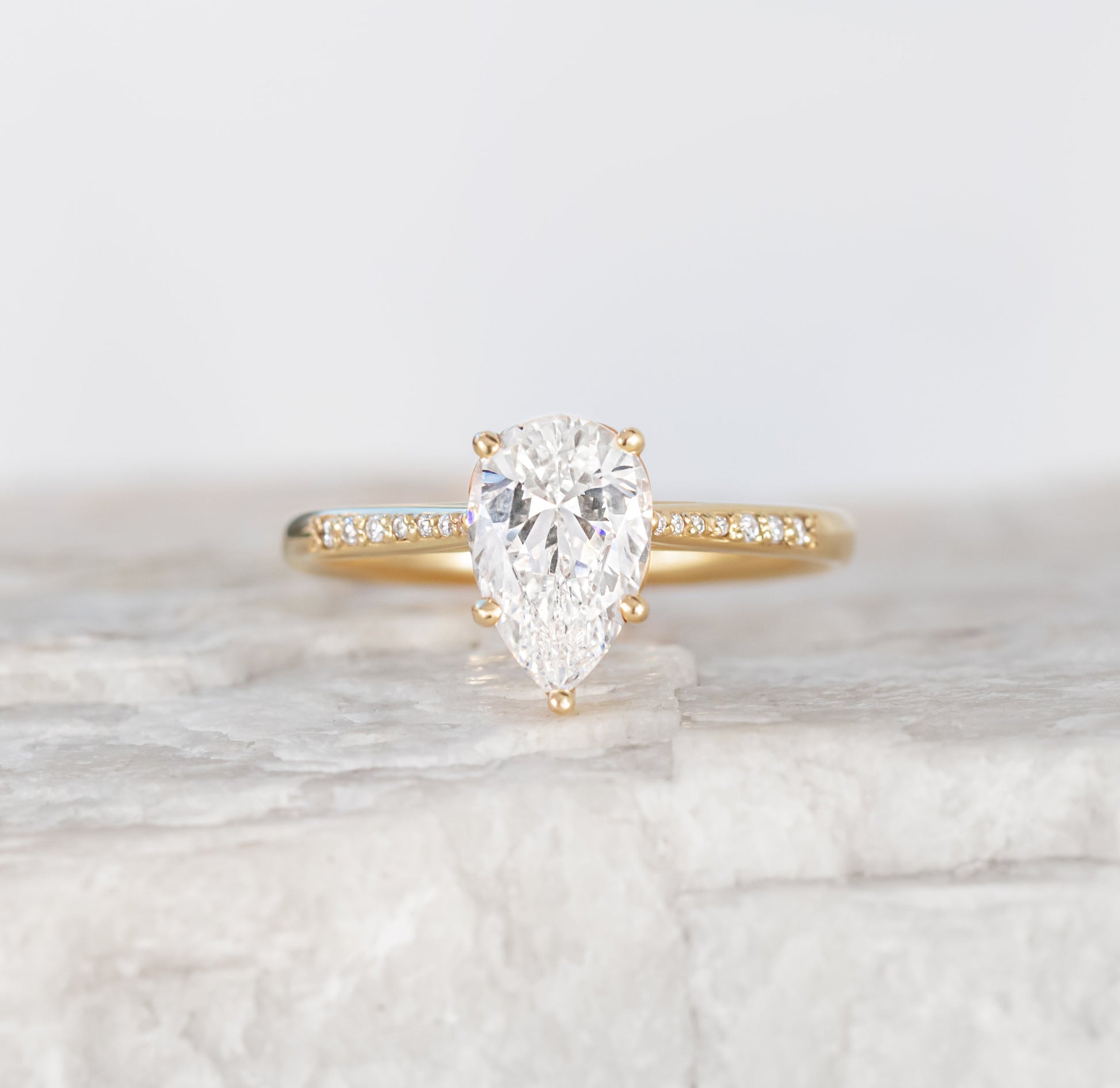 2 CT Round Three Stones Lab Grown Diamond Engagement Ring