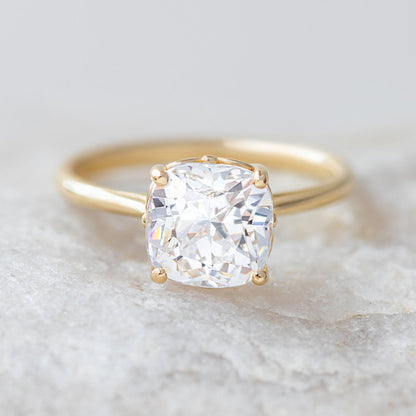 2 CT Round Three Stones Lab Grown Diamond Engagement Ring