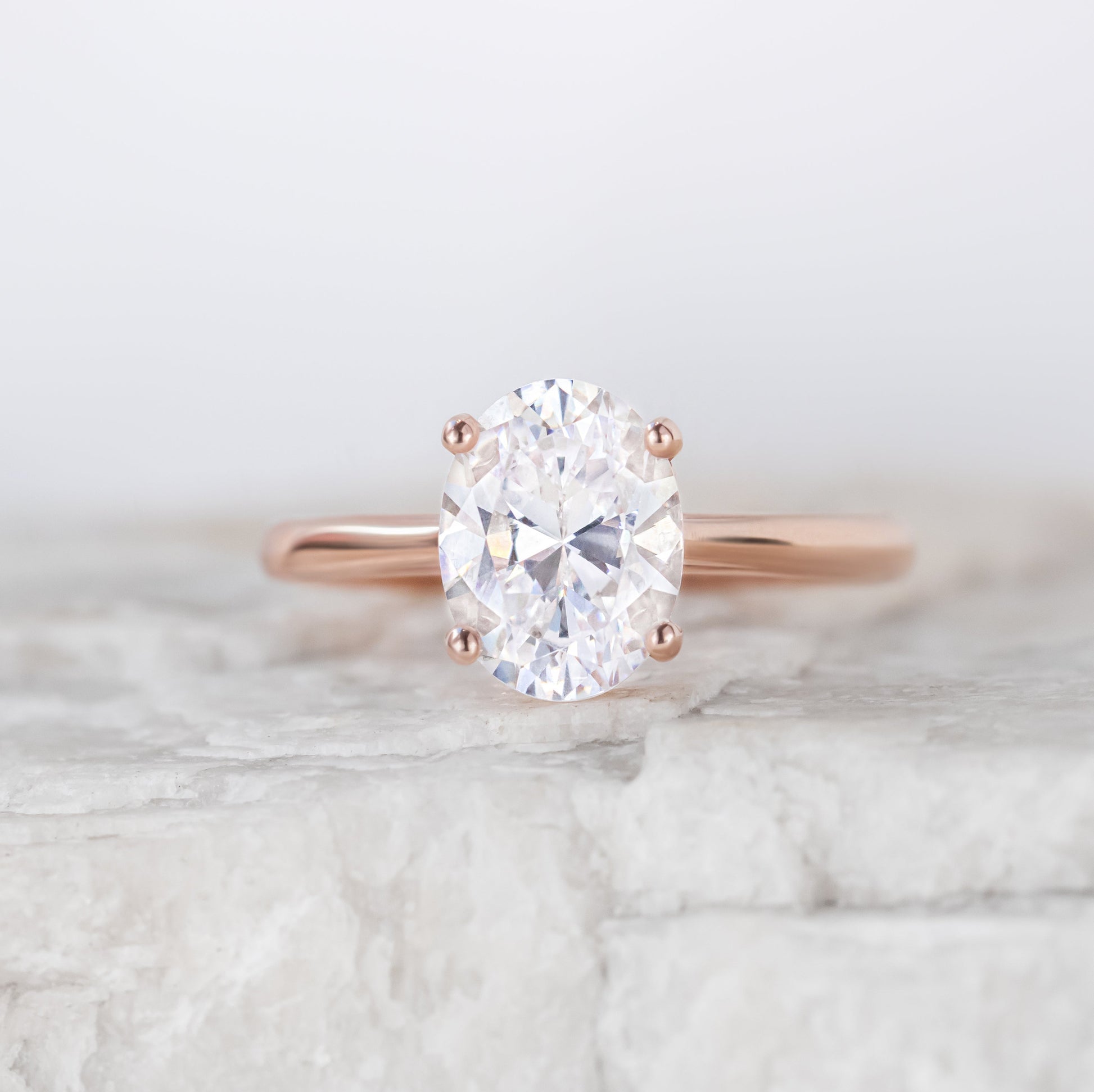 2 CT Round Three Stones Lab Grown Diamond Engagement Ring