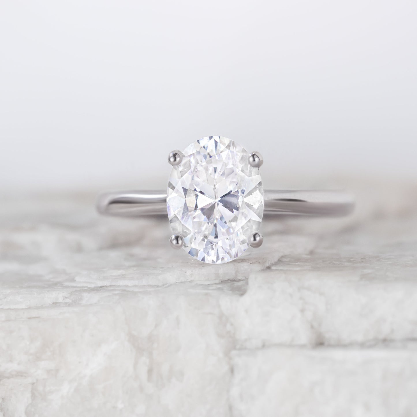 2 CT Round Three Stones Lab Grown Diamond Engagement Ring