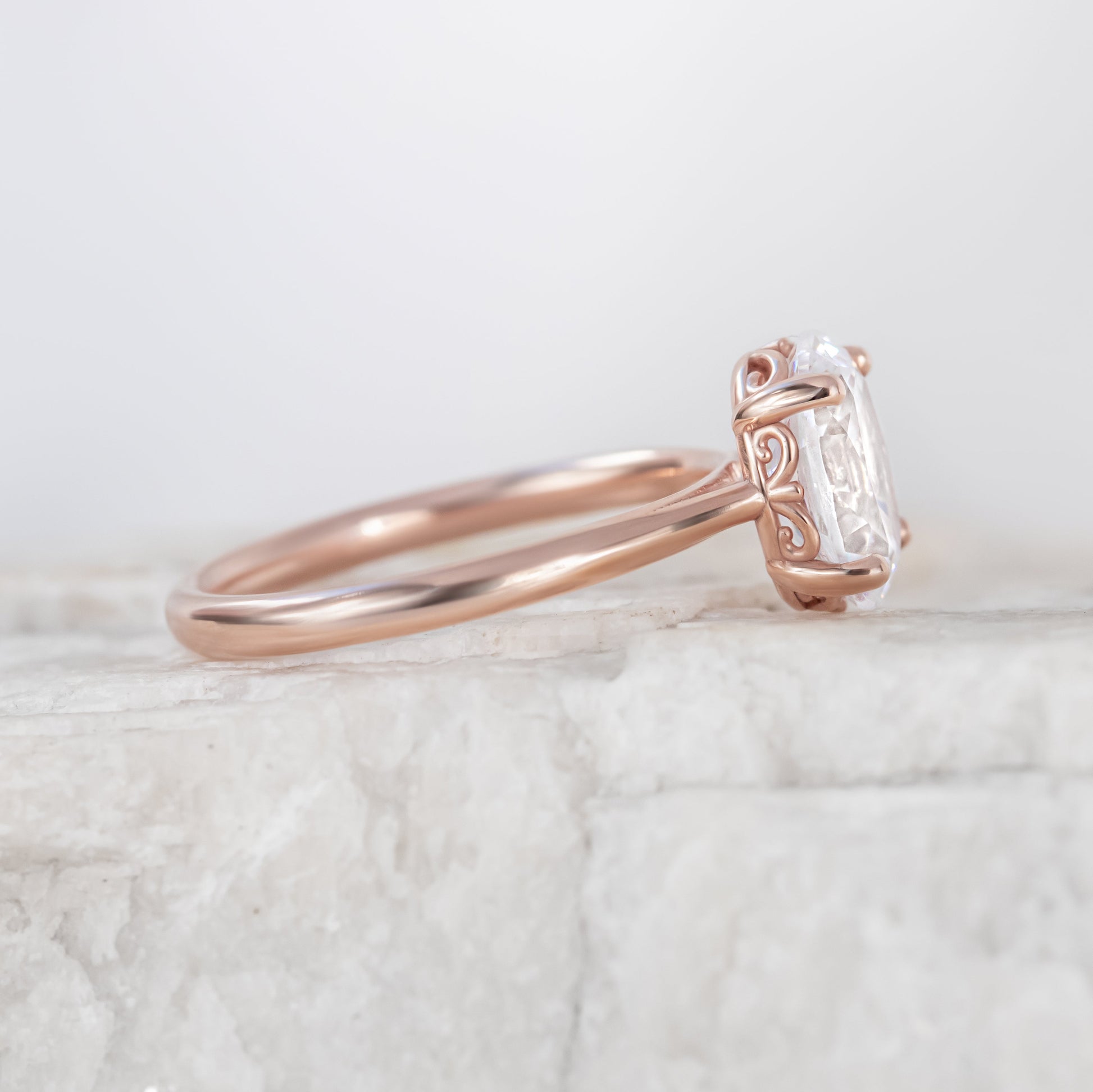 2 CT Round Three Stones Lab Grown Diamond Engagement Ring