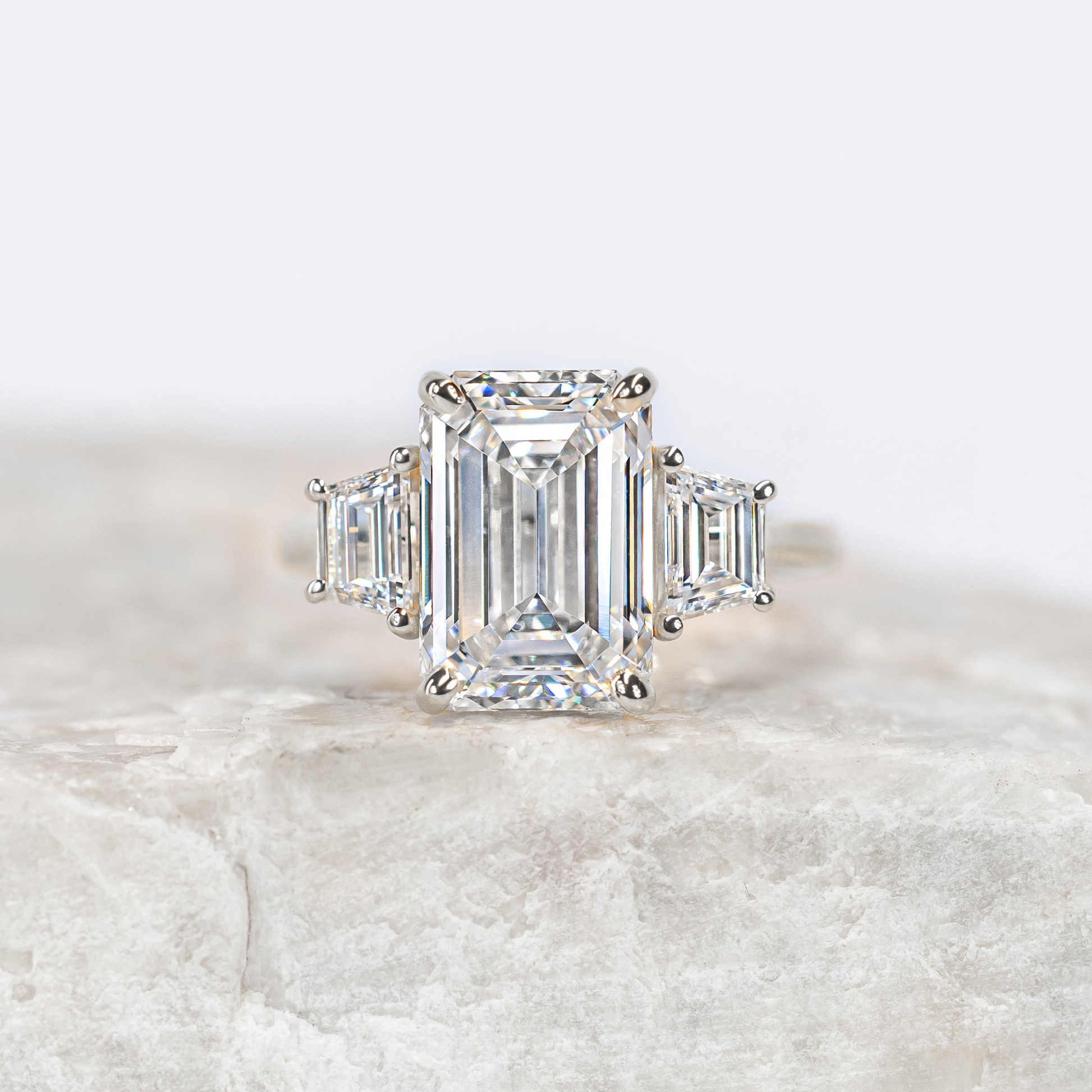 2 CT Round Three Stones Lab Grown Diamond Engagement Ring