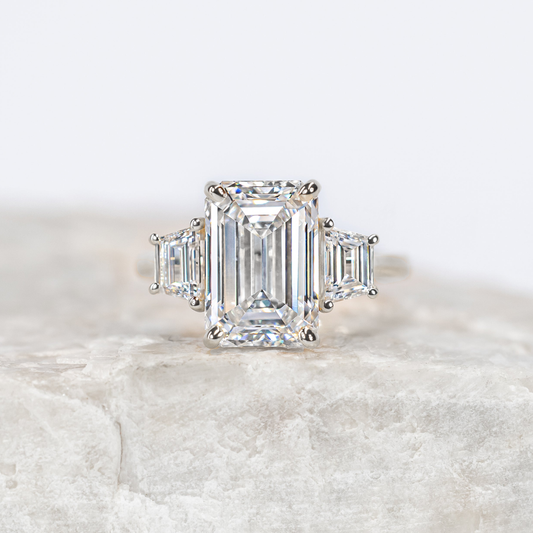 2 CT Round Three Stones Lab Grown Diamond Engagement Ring