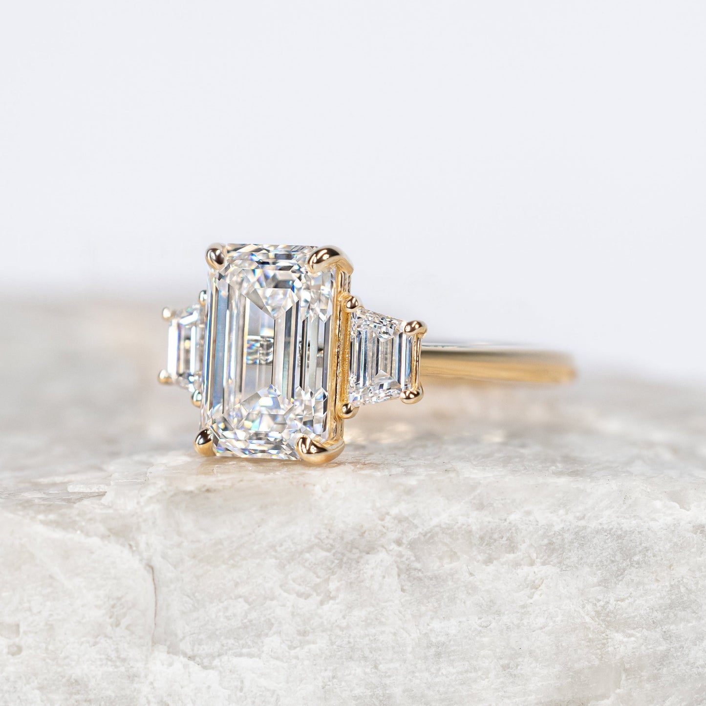 2 CT Round Three Stones Lab Grown Diamond Engagement Ring