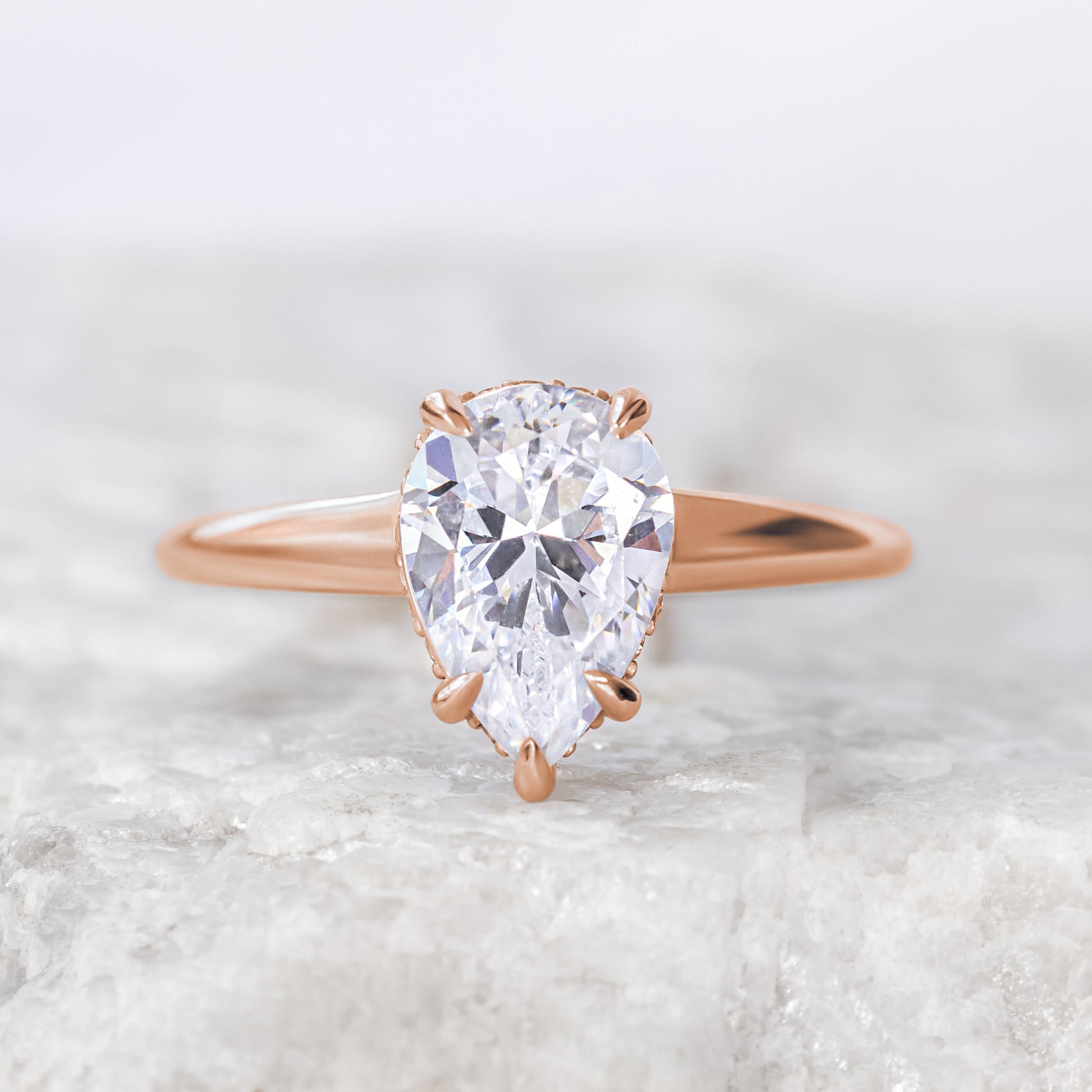 2 CT Round Three Stones Lab Grown Diamond Engagement Ring