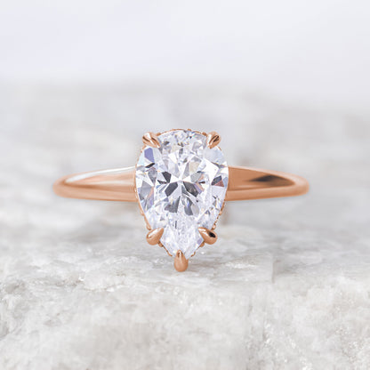 2 CT Round Three Stones Lab Grown Diamond Engagement Ring