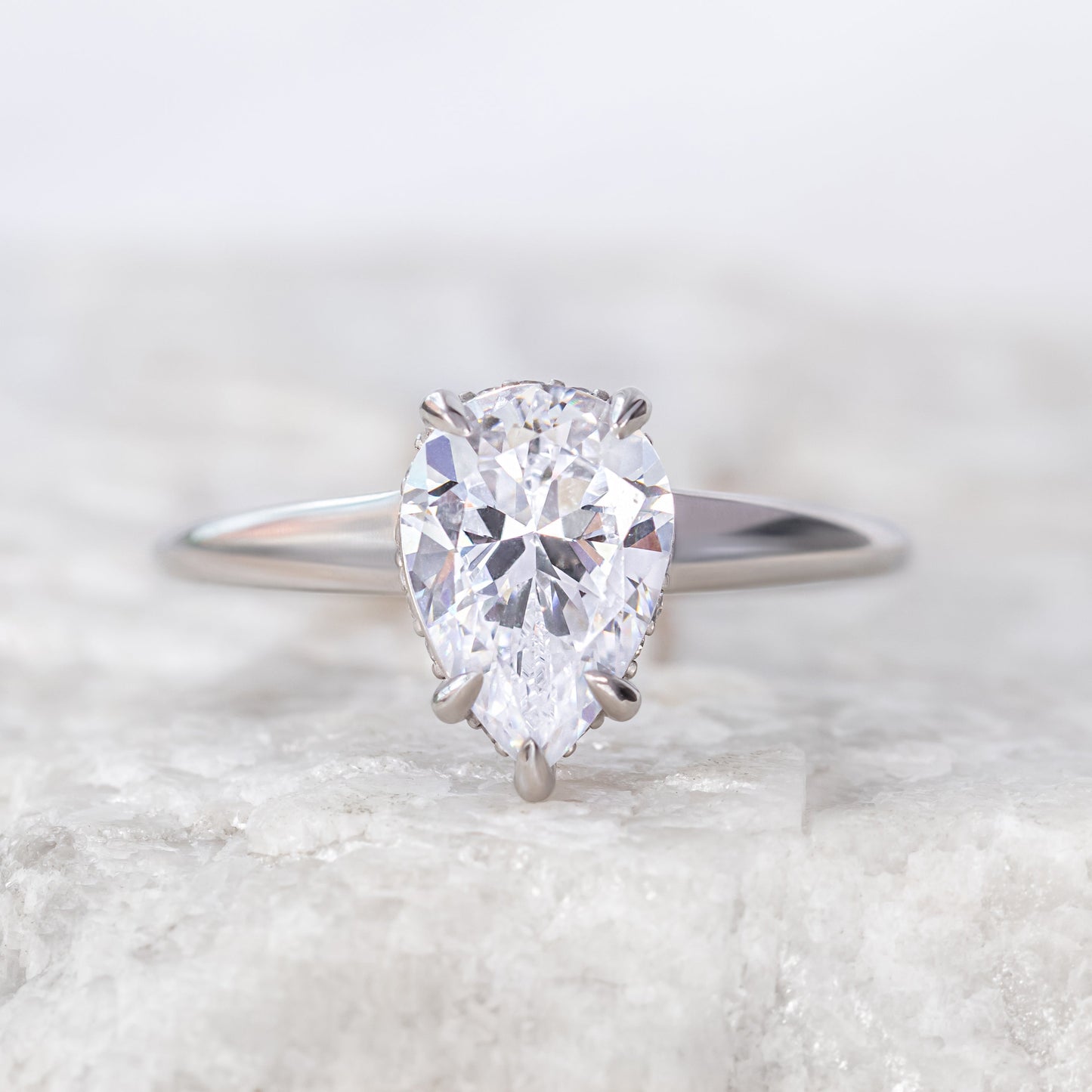 2 CT Round Three Stones Lab Grown Diamond Engagement Ring