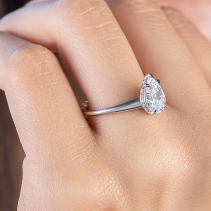 2 CT Round Three Stones Lab Grown Diamond Engagement Ring