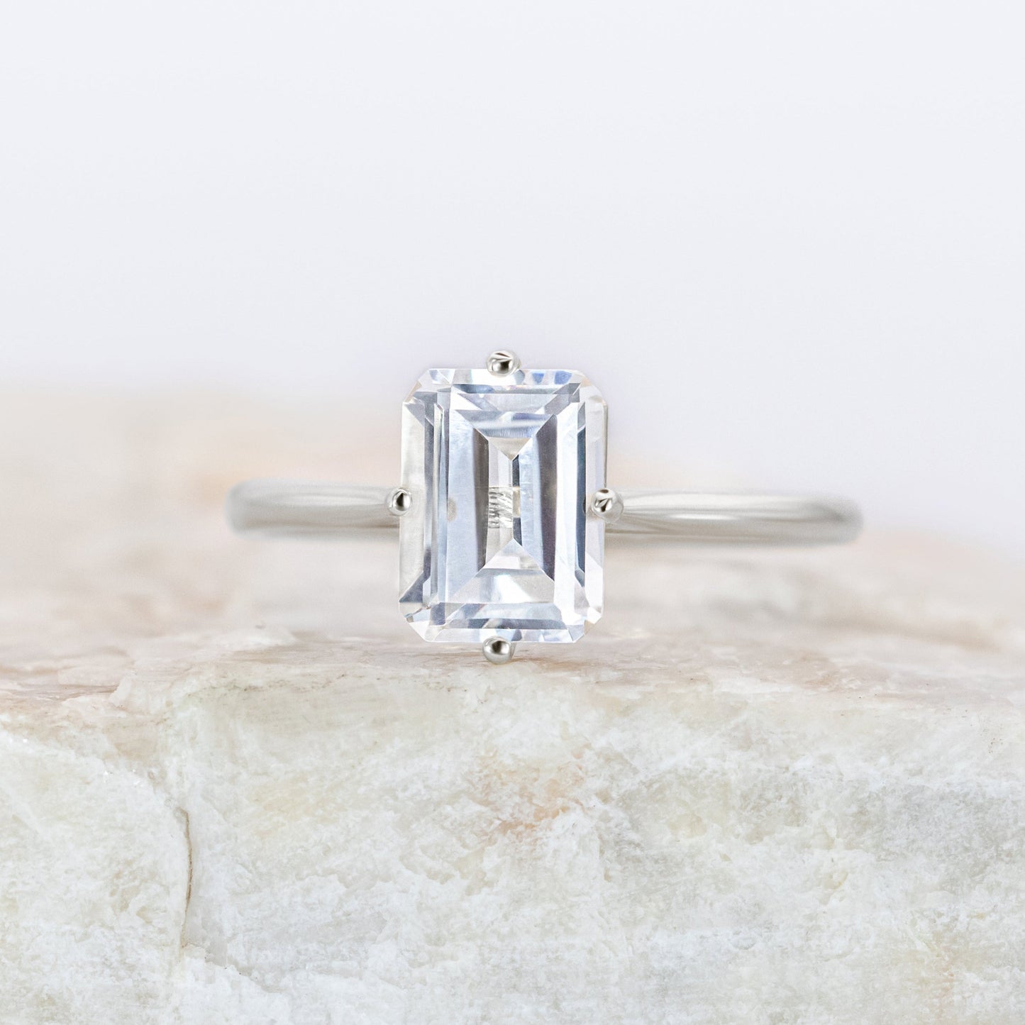 2 CT Round Three Stones Lab Grown Diamond Engagement Ring