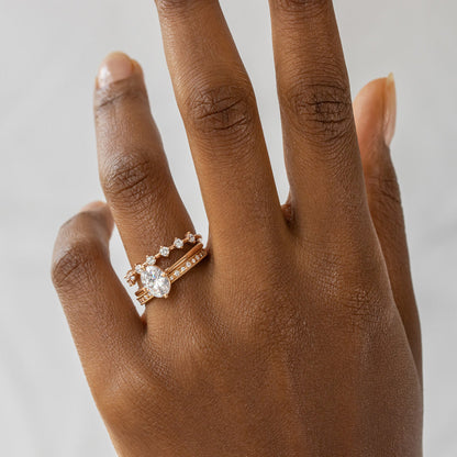 2 CT Round Three Stones Lab Grown Diamond Engagement Ring