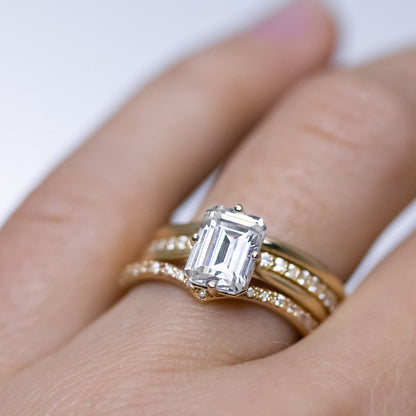 2 CT Round Three Stones Lab Grown Diamond Engagement Ring