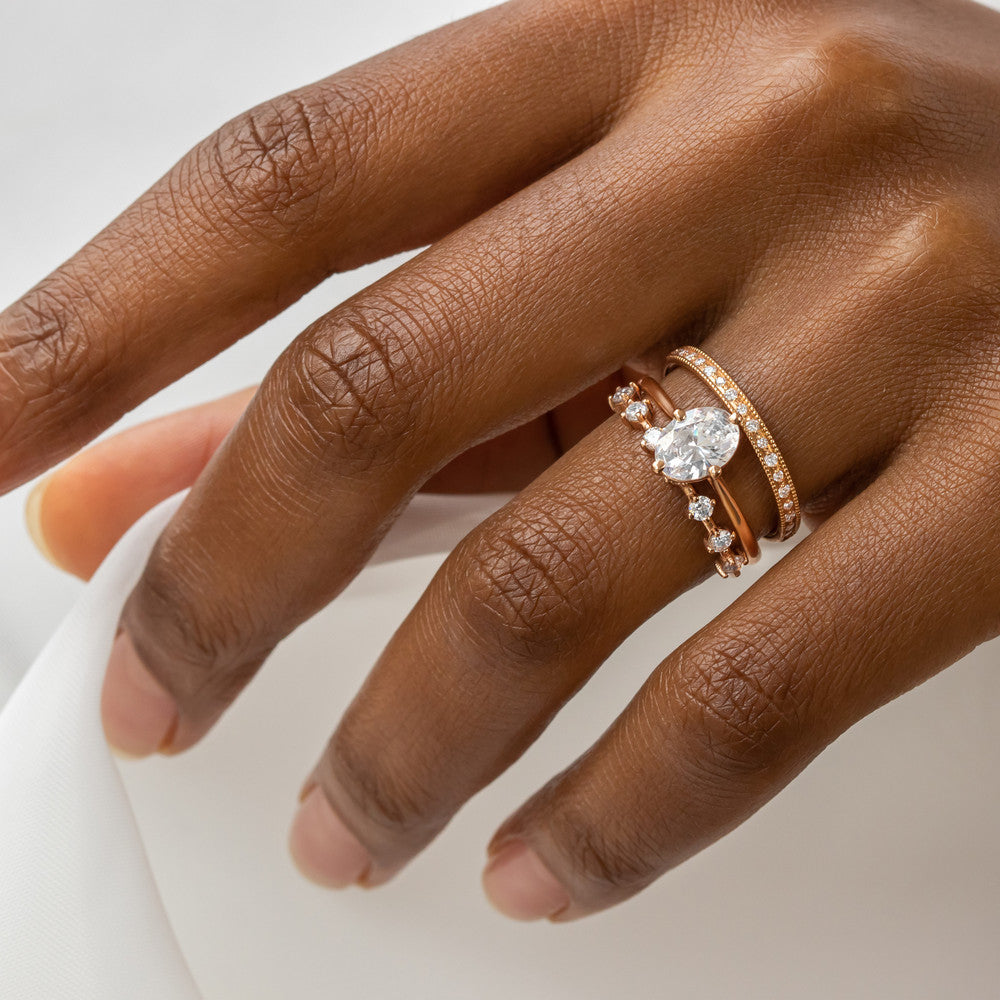 2 CT Round Three Stones Lab Grown Diamond Engagement Ring