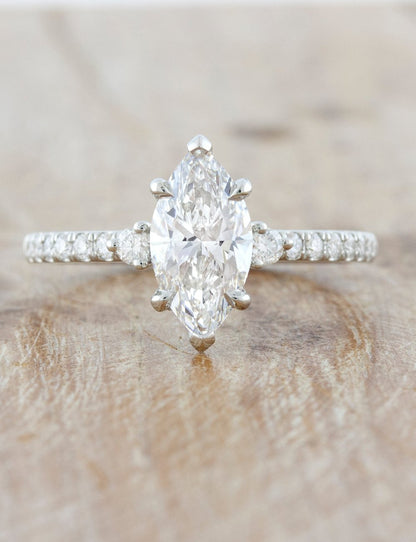 2 CT Round Three Stones Lab Grown Diamond Engagement Ring
