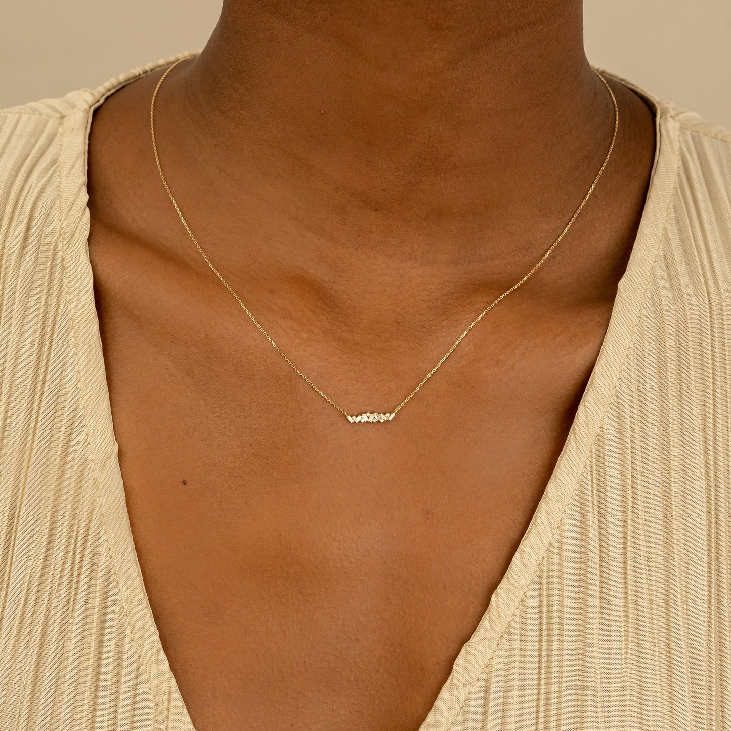 1.0 CT Round Bezel Solitaire Lab Grown Diamond Necklace
