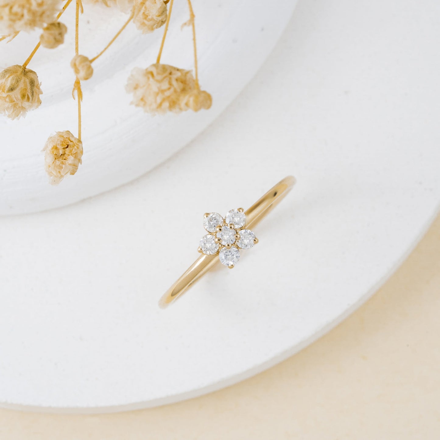 2 CT Round Three Stones Lab Grown Diamond Engagement Ring