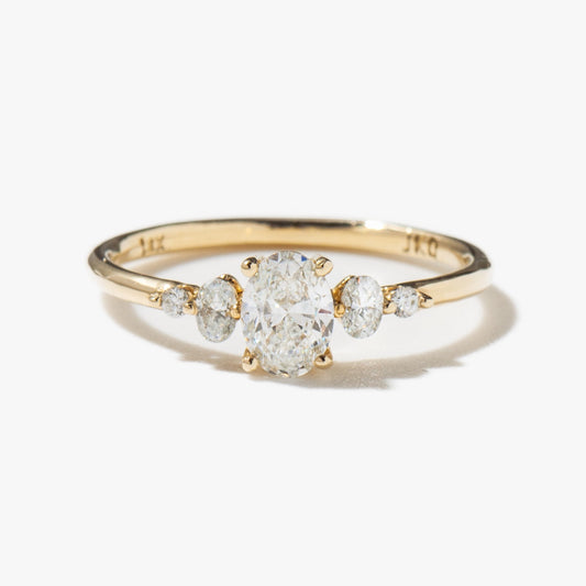 2 CT Round Three Stones Lab Grown Diamond Engagement Ring