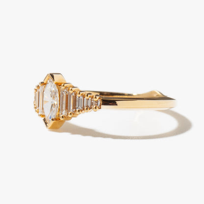 2 CT Round Three Stones Lab Grown Diamond Engagement Ring
