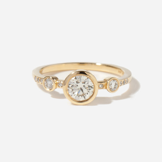 2 CT Round Three Stones Lab Grown Diamond Engagement Ring