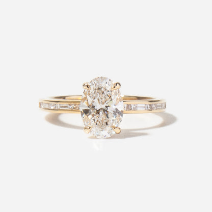 2 CT Round Three Stones Lab Grown Diamond Engagement Ring