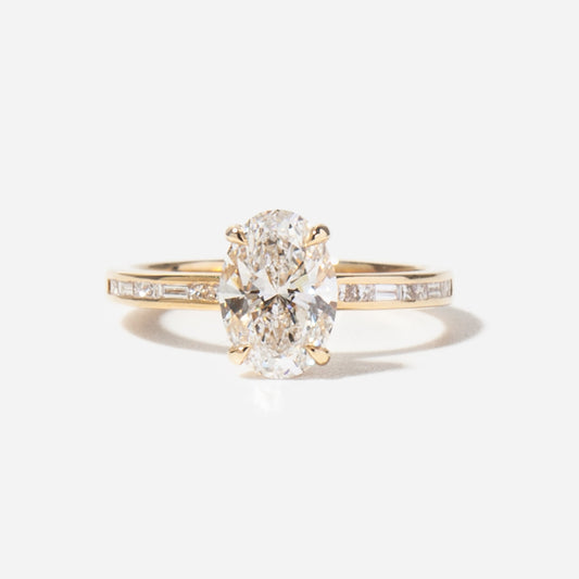 2 CT Round Three Stones Lab Grown Diamond Engagement Ring