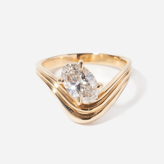 2 CT Round Three Stones Lab Grown Diamond Engagement Ring