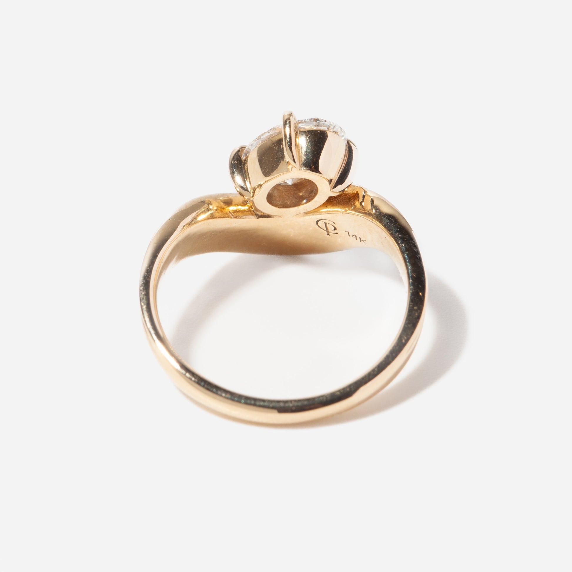 2 CT Round Three Stones Lab Grown Diamond Engagement Ring