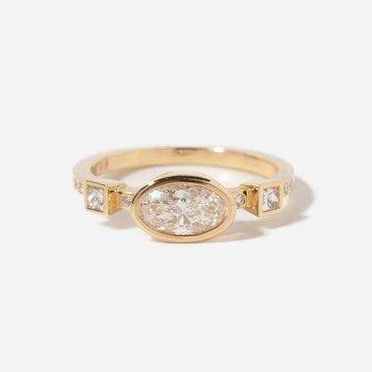 2 CT Round Three Stones Lab Grown Diamond Engagement Ring