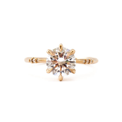 2 CT Round Three Stones Lab Grown Diamond Engagement Ring