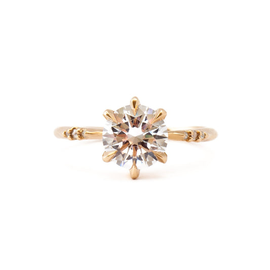 2 CT Round Three Stones Lab Grown Diamond Engagement Ring