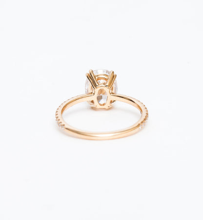 2 CT Round Three Stones Lab Grown Diamond Engagement Ring