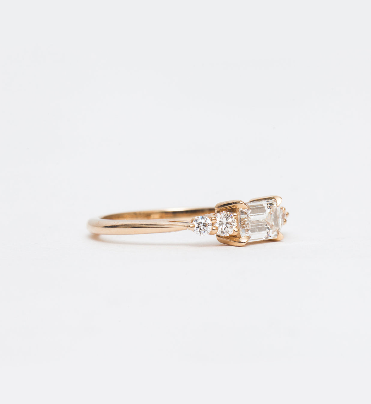 2 CT Round Three Stones Lab Grown Diamond Engagement Ring