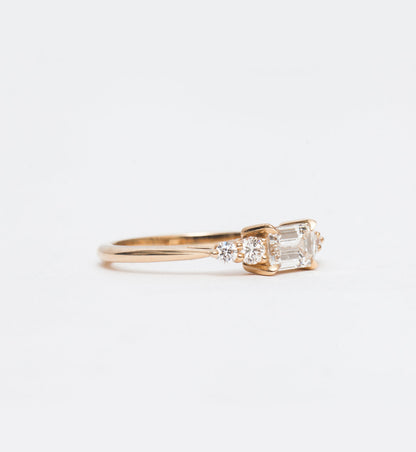 2 CT Round Three Stones Lab Grown Diamond Engagement Ring