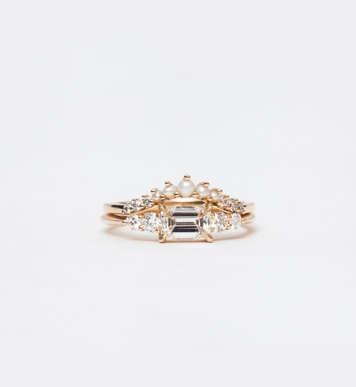 2 CT Round Three Stones Lab Grown Diamond Engagement Ring
