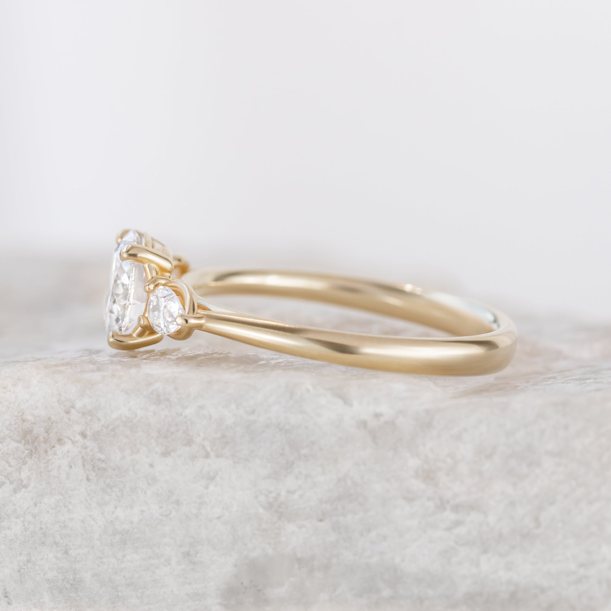 2 CT Round Three Stones Lab Grown Diamond Engagement Ring