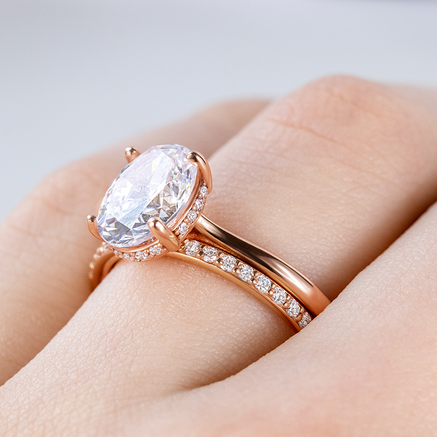 2 CT Round Three Stones Lab Grown Diamond Engagement Ring