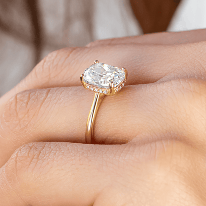 2 CT Round Three Stones Lab Grown Diamond Engagement Ring
