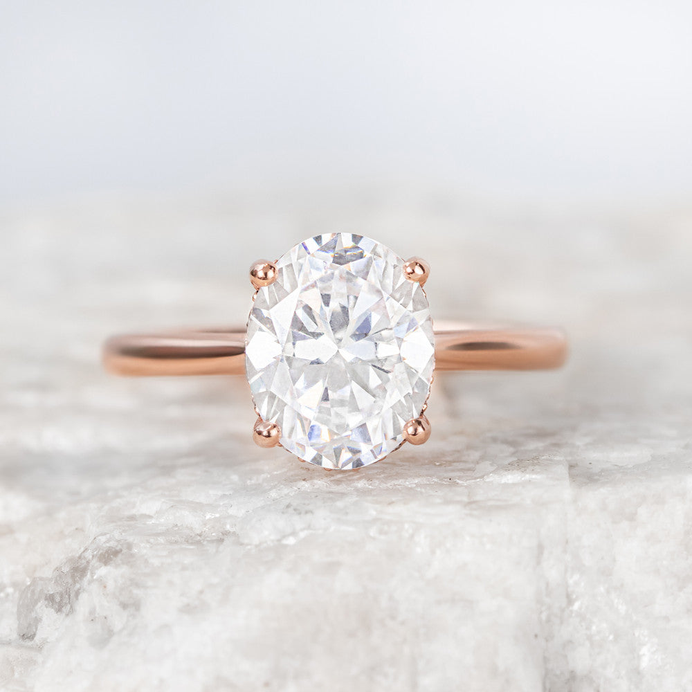 2 CT Round Three Stones Lab Grown Diamond Engagement Ring