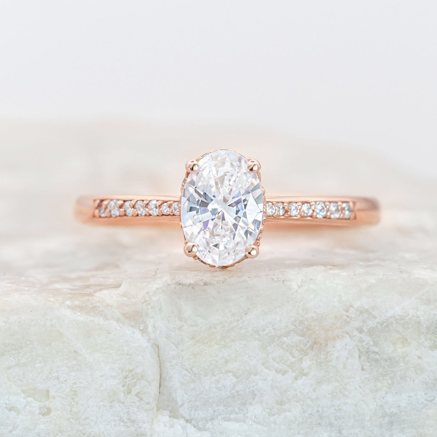2 CT Round Three Stones Lab Grown Diamond Engagement Ring
