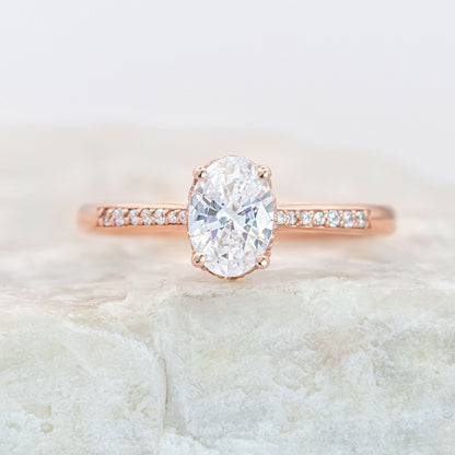 2 CT Round Three Stones Lab Grown Diamond Engagement Ring